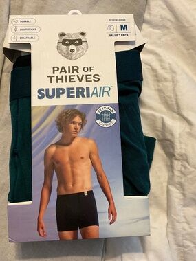 Pair of Thieves Medium Boxer Briefs Green Superiair